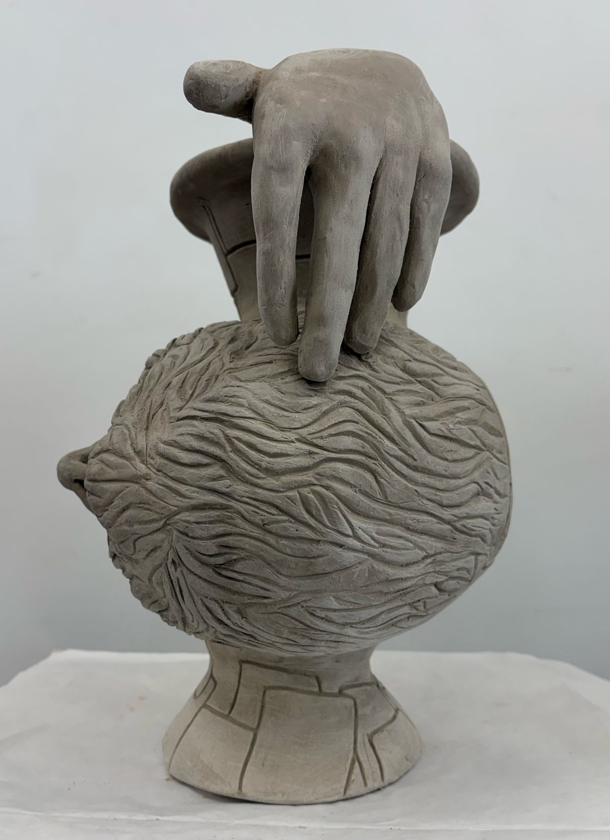 Vessel Portrait, unfired, side