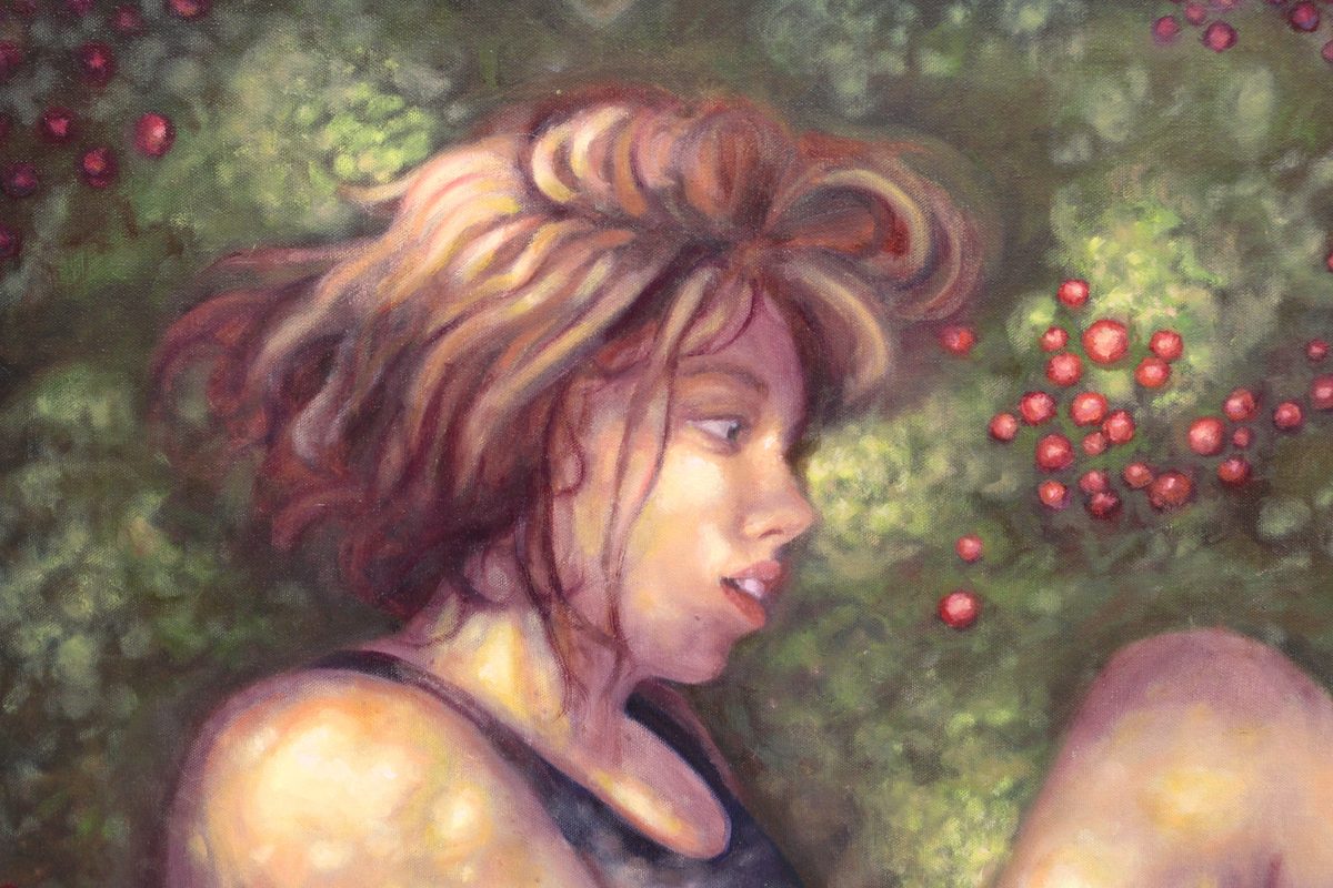 Figure on Moss, detail