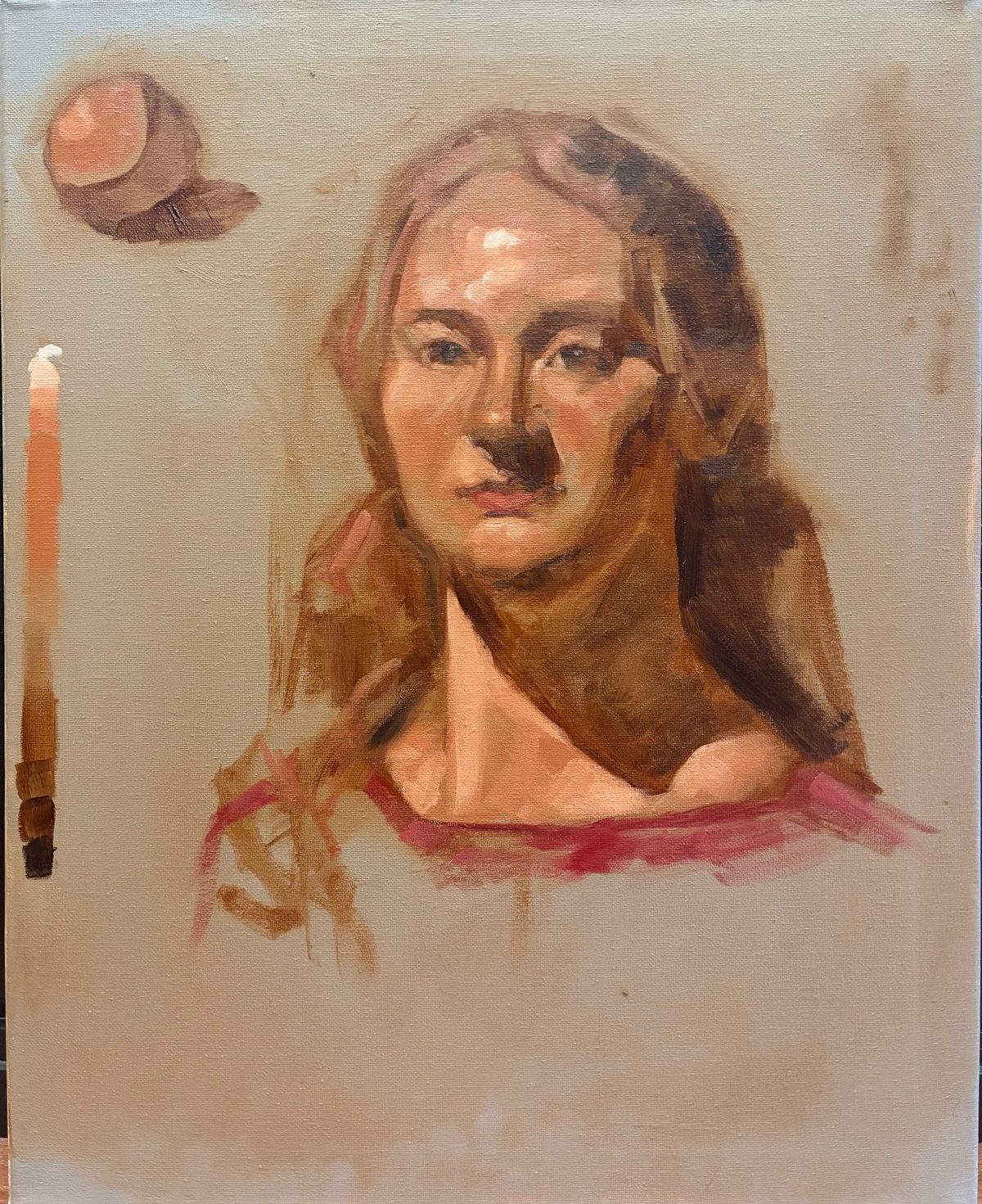 Portrait Study with Color Notes