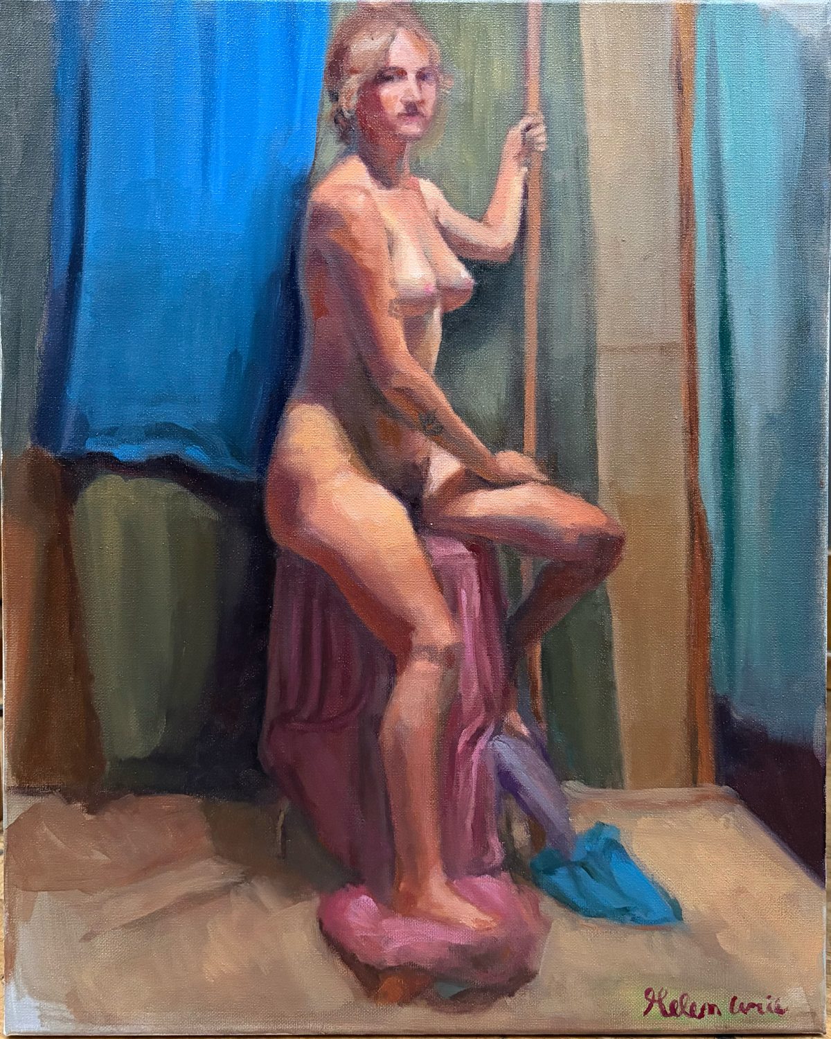 Seated Figure with Staff